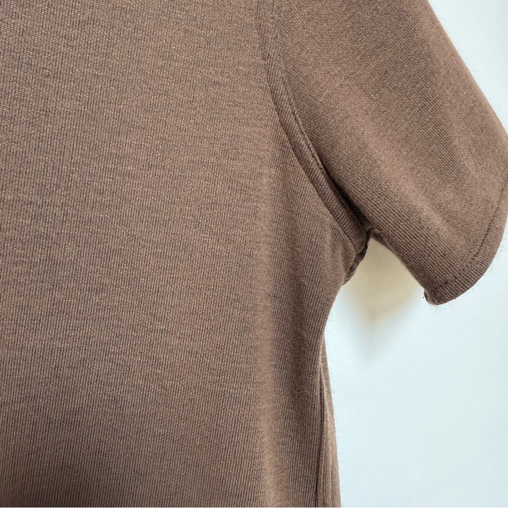 Vintage Reversible Black and Brown Short Sleeve Top - Picture 9 of 10